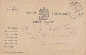 Great Britain Soldier's Free Mail 1917 Field Post Office R.15 15th Scottish D...