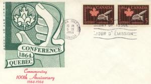 1964 Canada Quebec Conference (Scott 432) H&E ?  FDC