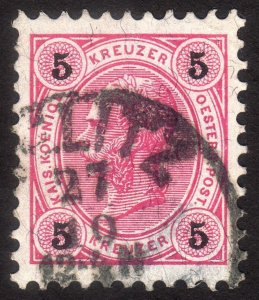 1890, Austria 5Kr, Used, XF, Sc 54