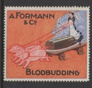 Denmark - A. Formann & Co. Blood Pudding Advertising Stamp- NG