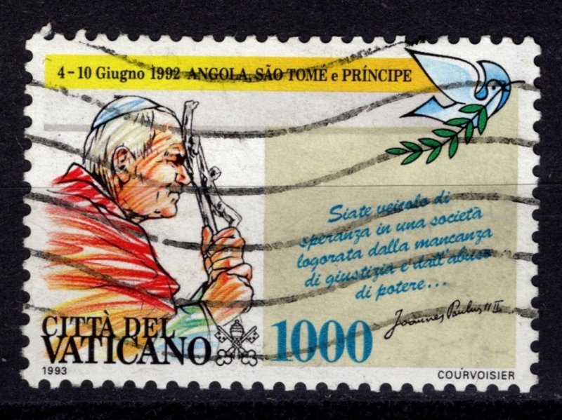 Vatican City 1993 Pope John Paul II's Journeys, 1000l [Used]