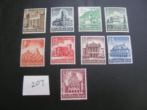 Germany  1940 MNH SC B177-185 SET VF/XF 40 EUROS (207)