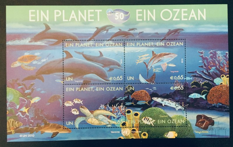 UN NY #1003-4, Geneva #519-20, Vienna #471-472 One Planet, One Ocean SS MNH