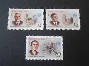 Turkey Turkiye Postalari 1980 Sc 2145-47 set MNH