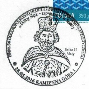 Poland 2016 Card Special Cancellation Silesia Medieval Duke Bolko II the Small