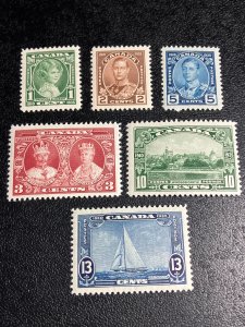 Canada Scott 211-16 Mint