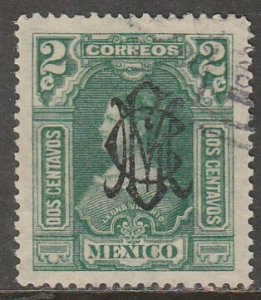 MEXICO 456, 2¢ VILLA MONOGRAM REVOLUT OVPERPRINT USED. VF. (613)