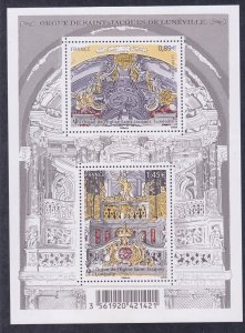 France 4299 Yt 4708 MNH 2012 Organ Room from Church Sheet of 2 Very Fine