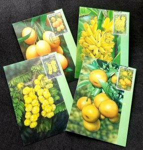 *FREE SHIP Thailand Fruits IV 1993 Plant Food Banana Mandarin (maxicard) *c scan