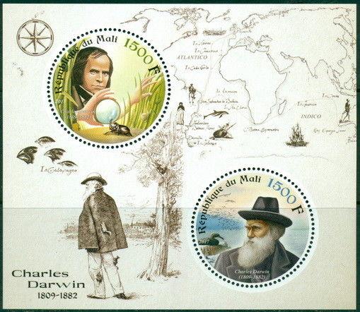 Charles Darwin Science Evolution Theory Reptiles Fauna Mali MNH stamp set