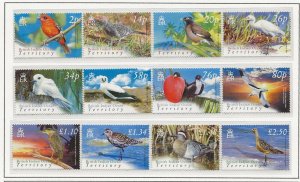 BIOT 2004 Birds definitives set of 12 sg.296-307  MNH