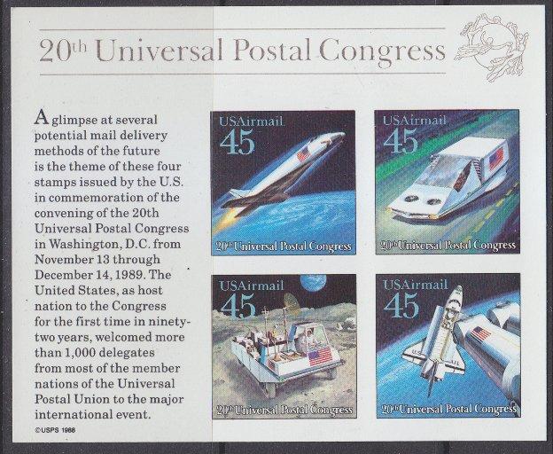 US sc#C126 1989 $1.80 UPU S/S MNH
