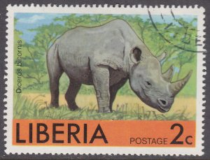 Liberia 763 Rhinoceros 1976