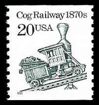 PCBstamps  US #2463 20c Cog Railway, coil, MNH, (5)