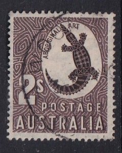 Australia  #302  used   1956  crocodile  2sh