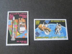 Djibouti 1992 Sc 702-3 space set MNH