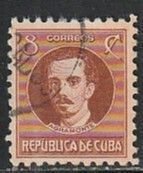 1945 Cuba - Sc 306A - used VF - 1 single - Ignacio Agramonte