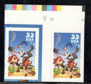 UNITED STATES SC# 3391 VERT. GUTTER PAIR VF/NH