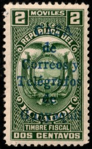 ✔️ ECUADOR 1934 - POSTAL TAX OVERPRINT - SC. RA24 MNH [049]