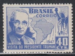 Brazil # 673, President Harry S. Truman, Mint NH, 1/2 Cat.