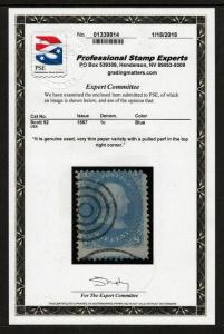 #92 1c Grilled Issue  (USED) PSE Certified  cv$475.00