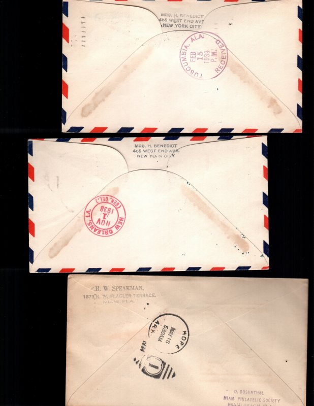 US 3 used first flight  covers