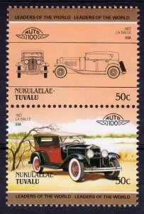 Tuvalu-Nukulaelae 1985 Sc#31  CARS -  LASALLE 1927 (USA) Pair LOW  MNH