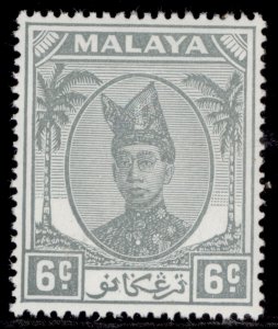 MALAYSIA - Trengganu GVI SG72, 6c grey, NH MINT.