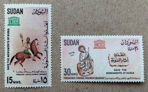 Sudan 1964 UNESCO/Nubian Monuments short set, MNH. Scott 164-165, CV $0.95