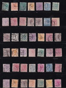 NEW ZEALAND QUUEN VICTORIA USED SELECTIONS SOME NICE CANCELS AT 50cts A STAMP