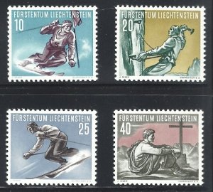 Liechtenstein #289-92 Sports Type of 1954 (1955) VF NH