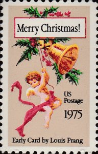 # 1580B MINT NEVER HINGED 10.5X11 ( MNH ) CHRISTMAS CARD BY LOUIS PRANG