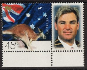 Thematic stamps AUSTRALIA 2000 SHANE WARNE se-t with sg.1974 mint