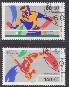 GERMANY BUND [1989] MiNr 1408-09 ( O/used ) Sport