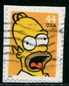 4399 US  44c The Simpsons SA, used on paper