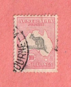 AUS SC #127 1932 Kangaroo and Map w/2 perfs @ TL - light toning, CV $200.00