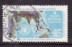 Ceylon--Sc#469- id11-used 85c-ECAFE-Maps-1972-