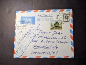 1962 Registered Iraq Airmail Cover Baghdad to Frankfurt am Main Germany