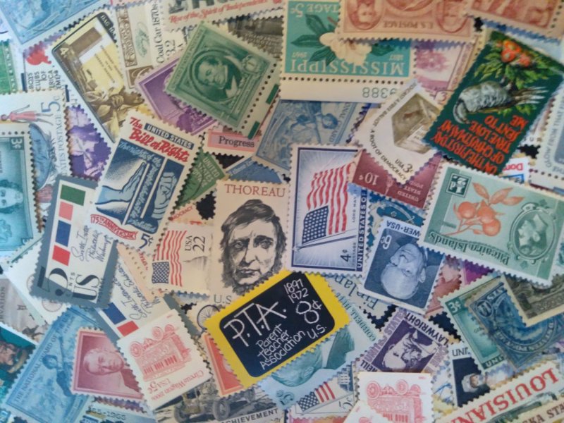 100 Unused US MNH Quality Stamp Unsearched 600,000 Hoard ALL DIFFERENT