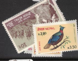 Nepal Birds SC 384-6 MNH (6fnk)