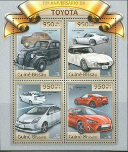 GUINEA BISSAU 2012 75th ANNIVERSARY OF TOYOTA  SHEET NH