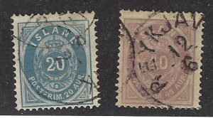 Iceland SC#17-18 Used Fine SCV$110.00....Fill a Great Spot!