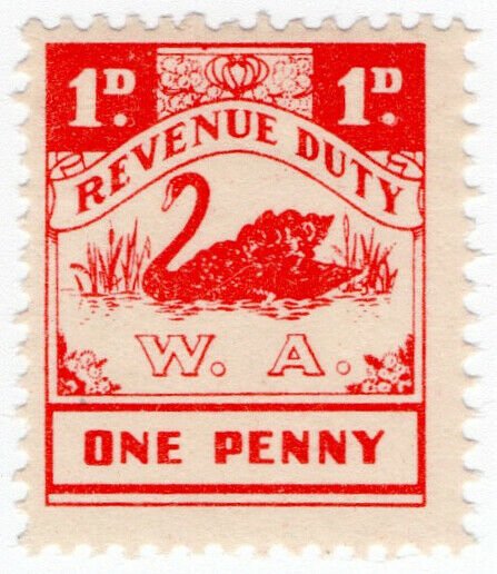 (I.B) Australia - Western Australia Revenue : Revenue Duty 1d (reverse print)