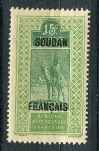 FRENCH COLONIES: SOUDAN 1921 Pictorial Optd. issue Mint hinged 5c. value