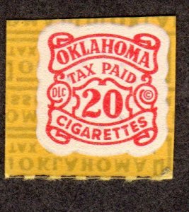 Oklahoma State Revenue, Cigarettes SRS # C46 MNH Lot 230719 -02