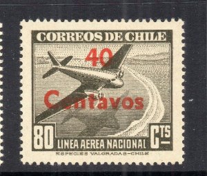 Chile 1920s-30s Airmail Issue Fine Mint Hinged Shade 40c. Surcharged NW-13773