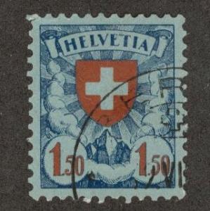 Switzerland Scott 202 used  1924 Coat of Arms stamp