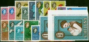 St Helena 1961-65 Extended Set of 17 SG176-189a Fine & Fresh LMM & MNH CV £133