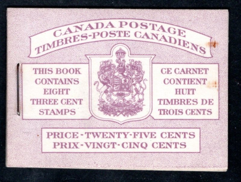 Scott BK46, C7b, QEII 1953 Karsh Issue, Canada booklet postage stamps.