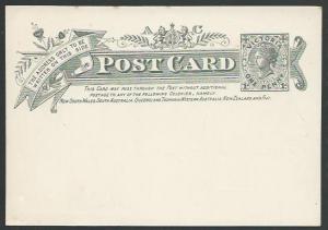 VICTORIA AUSTRALIA QV 1d Commonwealth commem postcard fine unused..........12444